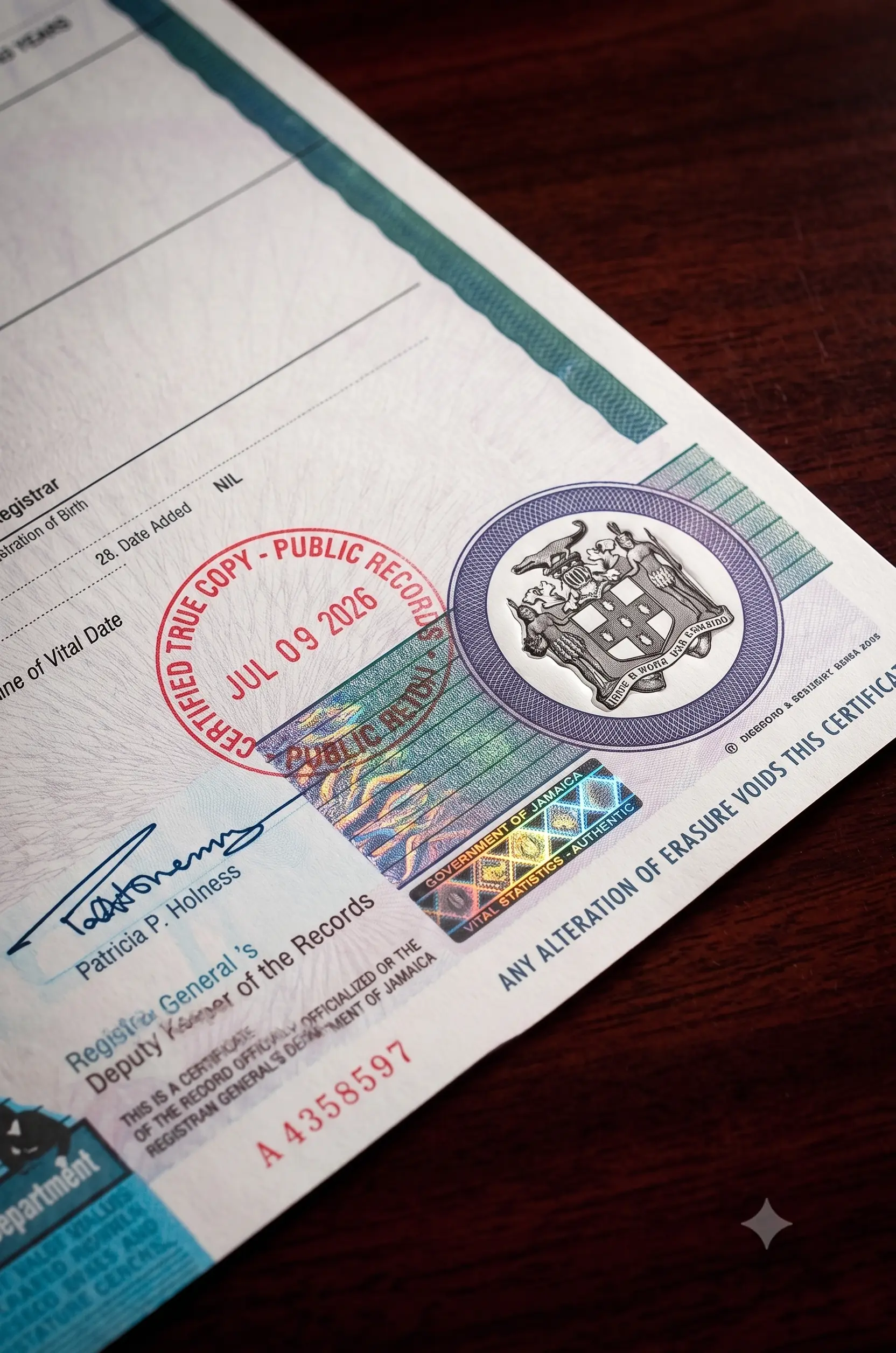 Birth Certificate Paperwork